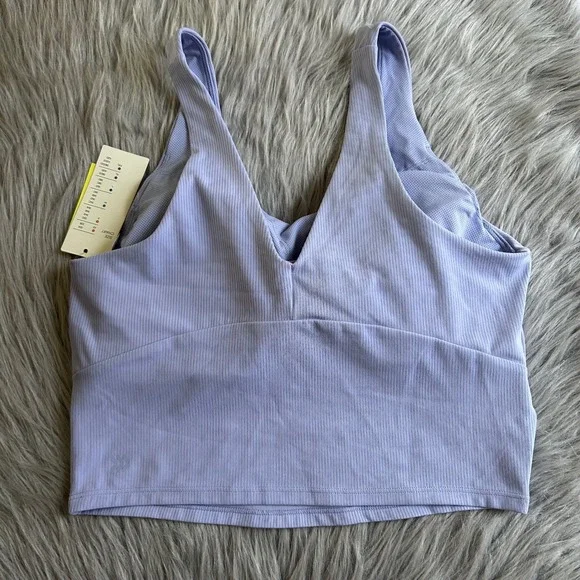 All In Motion Wireless Sports Bra Womens Size Medium Purple Light Support V-Neck - Picture 6 of 9